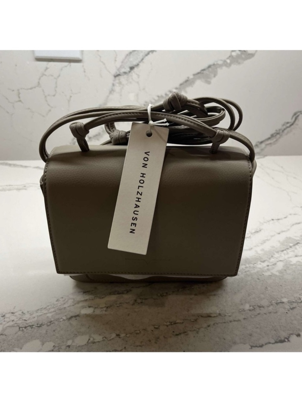 Von Holzhausen Taupe Crossbody Bag